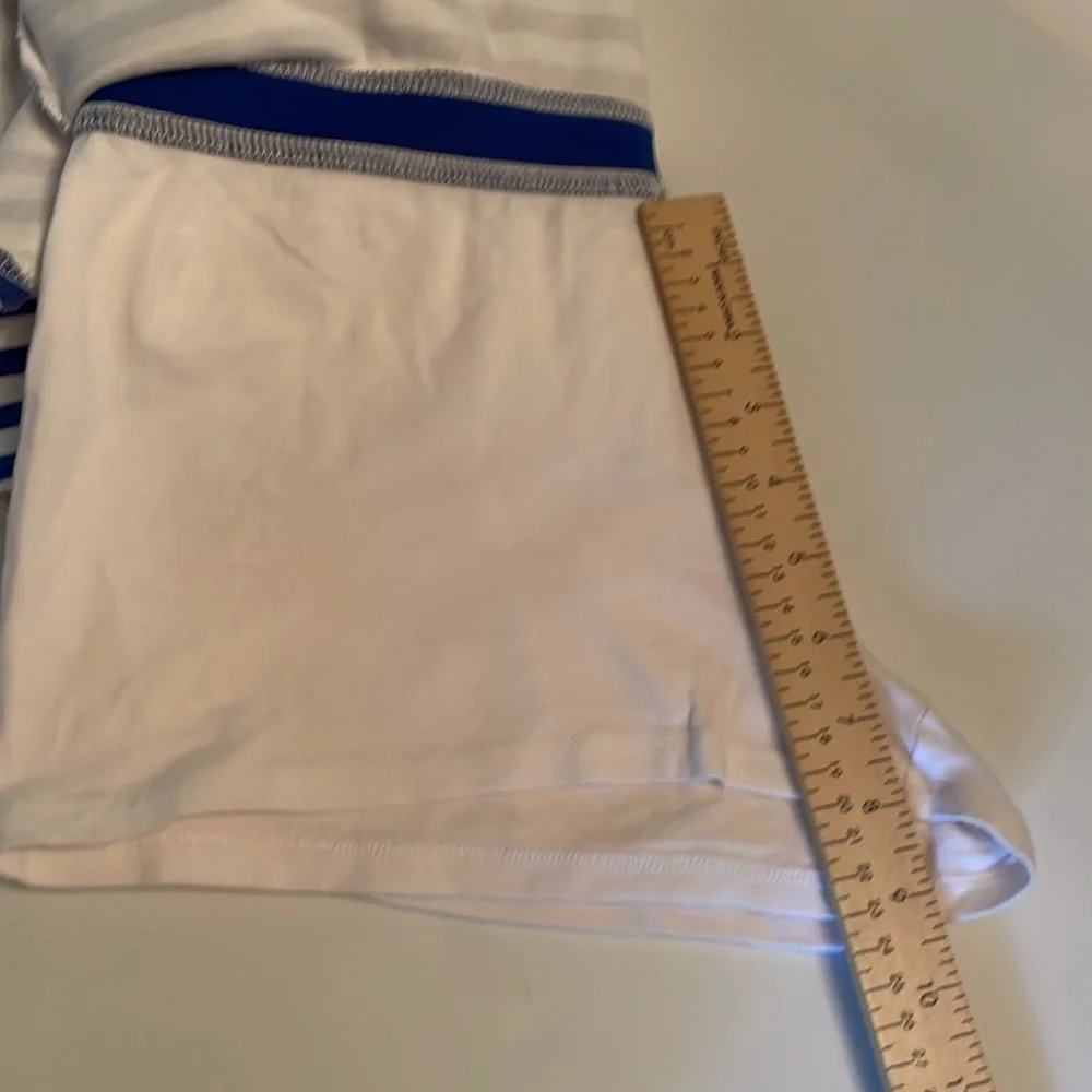 Justice Skirt Skort Blue and White Stripe Skirt Skort